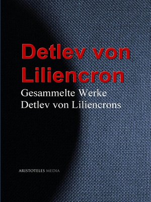 cover image of Gesammelte Werke Detlev von Liliencrons